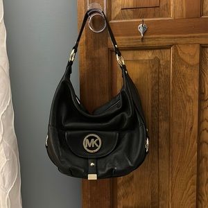 Michael Kors Black Leather Hobo